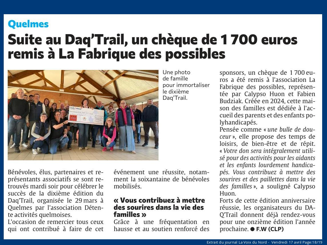 2026-04-17_VDN_Remise chèque DAQ Trail_Article